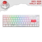 Ducky One 2 SF Pure White RGB Геймърска механична клавиатура с Kailh BOX Red суичове