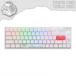 Ducky One 2 SF Pure White RGB Геймърска механична клавиатура с Kailh BOX White суичове