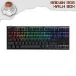 Ducky One 2 TKL RGB Геймърска механична клавиатура с Kailh BOX Brown суичове