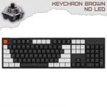 Keychron C2 Full-Size Геймърска механична клавиатура с Keychron Brown суичове