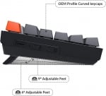 Keychron K8 Hot-Swappable TKL White LED Геймърска механична клавиатура с Gateron Blue суичове