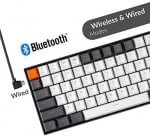 Keychron K2 Hot-Swappable Compact RGB Геймърска механична клавиатура с Gateron Brown суичове