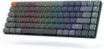Keychron K3 Hot-swappable Ultra-Slim Compact RGB Геймърска механична клавиатура с Keychron Low Profile Optical Brown суичове