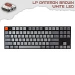 Keychron K1 Aluminum TKL White LED Геймърска механична клавиатура с Gateron Low Profile Brown суичове