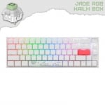 Ducky One 2 SF Pure White RGB Геймърска механична клавиатура с Kailh BOX Jade суичове