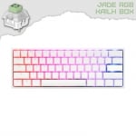 Ducky One 2 Mini V2 Pure White RGB Геймърска механична клавиатура с Kailh BOX Jade суичове