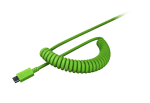 Razer PBT Keycap + Coiled Cable Upgrade Set Green Комплект капачки и кабел за механични клавиатури
