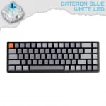 Keychron K6 Hot-Swappable 65% White LED Геймърска механична клавиатура с Gateron Blue суичове