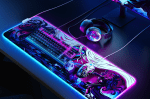 SteelSeries QcK Prism Cloth XL RGB Neo Noir Edition Геймърски пад за мишка с подсветка