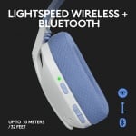 Logitech G435 White Lightspeed Wireless Безжични геймърски слушалки с микрофон