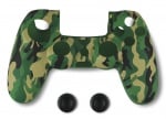 Spartan Gear Silicon Skin Cover Green Camo & Thumbs Геймърски аксесоар за контролер за PlayStation 4