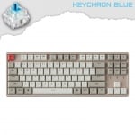 Keychron K8 Aluminum Hot-Swappable TKL Геймърска механична клавиатура с Keychron Blue суичове