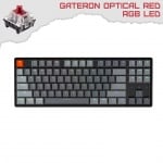 Keychron K8 Aluminum Hot-Swappable TKL RGB Геймърска механична клавиатура с Gateron Optical Red суичове