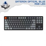 Keychron K8 Aluminum Hot-Swappable TKL RGB Геймърска механична клавиатура с Gateron Optical Blue суичове