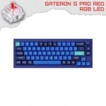 Keychron Q2 Navy Blue QMK Knob 65% RGB Геймърска механична клавиатура с Gateron G Pro Red суичове