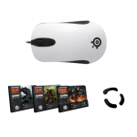 Steelseries Kinzu v2 White + QcK Limited + Glides