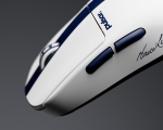 Pulsar X2 CrazyLight Mini Bruce Lee 85th Edition - White & Navy 8K Безжична геймърска оптична мишка