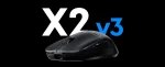 Pulsar X2 v3 Medium Black 1K (8K compatible) Безжична геймърска мишка