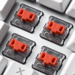 Sharkoon PureWriter TKL RGB White Геймърска механична нископрофилна клавиатура с Kailh Low Profile Red суичове