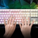 Sharkoon PureWriter TKL RGB White Геймърска механична нископрофилна клавиатура с Kailh Low Profile Red суичове