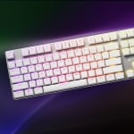 Sharkoon PureWriter TKL RGB White Геймърска механична нископрофилна клавиатура с Kailh Low Profile Red суичове