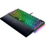 Razer BlackWidow V4 75% Hot-Swappable Phantom Green Edition Геймърска механична клавиатура с Razer Orange суичове