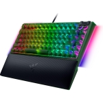 Razer BlackWidow V4 75% Hot-Swappable Phantom Green Edition Геймърска механична клавиатура с Razer Orange суичове