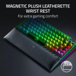 Razer BlackWidow V4 75% Hot-Swappable Phantom Green Edition Геймърска механична клавиатура с Razer Orange суичове