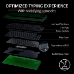 Razer BlackWidow V4 75% Hot-Swappable Phantom Green Edition Геймърска механична клавиатура с Razer Orange суичове