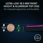 Razer BlackWidow V4 Low-profile HyperSpeed Безжична геймърска механична клавиатура с Razer Low-Profile Green суичове