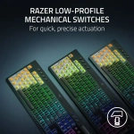 Razer BlackWidow V4 Low-profile HyperSpeed Безжична геймърска механична клавиатура с Razer Low-Profile Green суичове