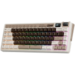 Royal Kludge M70 Mocha Grey Hot-Swappable Безжична геймърска механична клавиатура с RK Linear Cream суичове