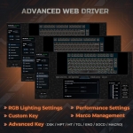 Royal Kludge M75 HE Hephaestus Геймърска механична клавиатура с RK Mint регулируеми суичове
