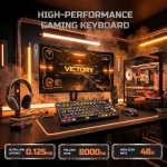 Royal Kludge M75 HE Hephaestus Геймърска механична клавиатура с RK Mint регулируеми суичове