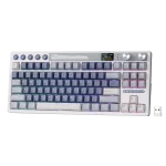 Royal Kludge M87 Ocean Blue Hot-Swappable Безжична геймърска механична клавиатура с RK Linear Cream суичове
