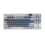 Royal Kludge M87 Ocean Blue Hot-Swappable Безжична геймърска механична клавиатура с RK Linear Cream суичове