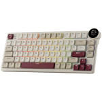 Royal Kludge N80 Pearly Dawn Low-Profile Безжична геймърска механична клавиатура с RK Low Profile Red суичове