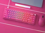Royal Kludge R65 Berry Red Hot-Swappable Геймърска механична клавиатура с RK Linear Cream суичове