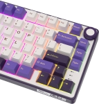 Royal Kludge R75 Sky Cyan Hot-Swappable Геймърска механична клавиатура с RK Fast Silver суичове