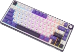 Royal Kludge R75 Sky Cyan Hot-Swappable Геймърска механична клавиатура с RK Fast Silver суичове