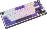 Royal Kludge R75 Sky Cyan Hot-Swappable Геймърска механична клавиатура с RK Fast Silver суичове
