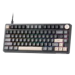 Royal Kludge R75 Sky Cyan Hot-Swappable Геймърска механична клавиатура с RK Fast Silver суичове