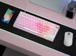 Royal Kludge R75 Pink Melody Hot-Swappable Геймърска механична клавиатура с RK Linear Cream суичове