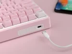 Royal Kludge R75 Pink Melody Hot-Swappable Геймърска механична клавиатура с RK Linear Cream суичове