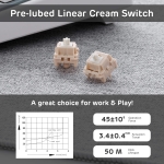 Royal Kludge R87Pro TKL Half Grey Hot-Swappable Геймърска механична клавиатура с RK Linear Cream суичове
