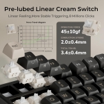 Royal Kludge R98Pro Phantom Hot-Swappable Геймърска механична клавиатура с RK Linear Cream суичове