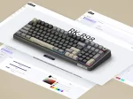 Royal Kludge R98Pro Phantom Hot-Swappable Геймърска механична клавиатура с RK Linear Cream суичове