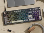 Royal Kludge R98Pro Phantom Hot-Swappable Геймърска механична клавиатура с RK Linear Cream суичове