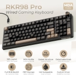 Royal Kludge R98Pro Phantom Hot-Swappable Геймърска механична клавиатура с RK Linear Cream суичове