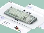 Royal Kludge R98Pro Phantom Hot-Swappable Геймърска механична клавиатура с RK Linear Cream суичове
